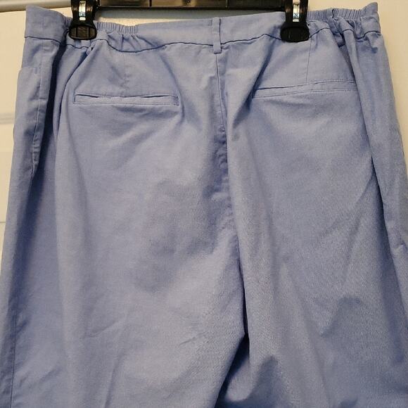 Talbots Plus Size 18W Light Blue Capri Pants Lightweight - Picture 4 of 11